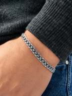 Azure Link Bracelet in Sterling Silver 925s - Sila Silver Jewelry