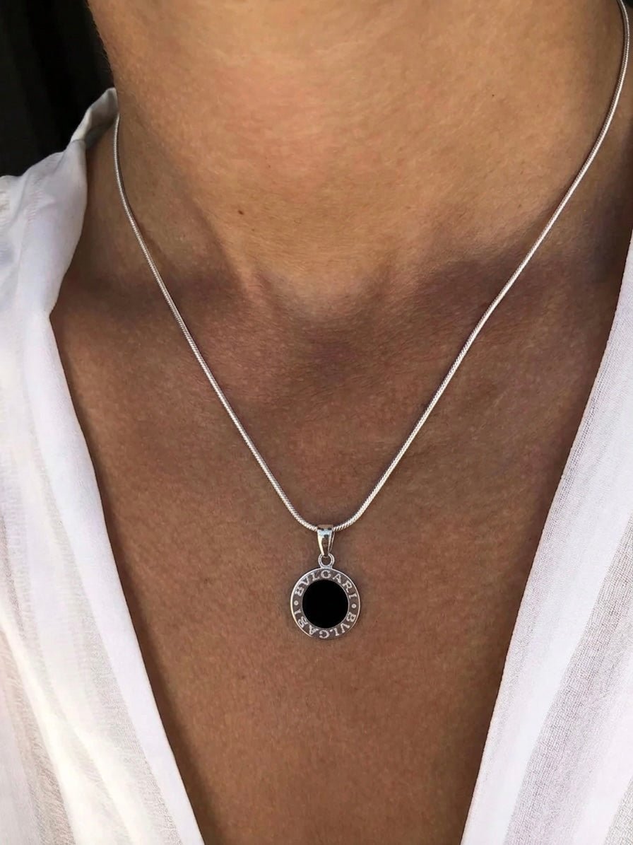 Black Onyx Bulgari Necklace - Sila Silver Jewelry