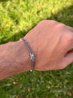 Black Tennis bracelet 4mm - Sterling Silver 925s - Sila Silver Jewelry