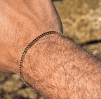 Black Tennis Bracelet Sterling Silver 925s- Gold Plated (1.5mm) - Sila Silver Jewelry