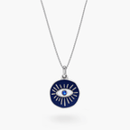 Blue Eye Necklace -Pure Sterling Silver 925s - 60cm - Sila Silver Jewelry