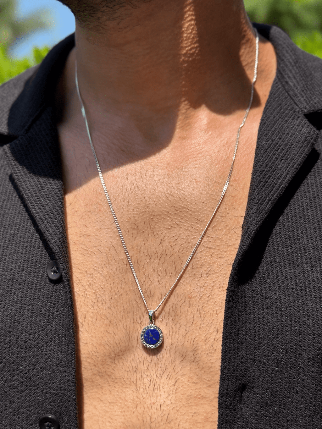 Blue Lapis Lazuli Bulgari Necklace - Sila Silver Jewelry
