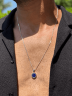 Blue Lapis Lazuli Bulgari Necklace - Sila Silver Jewelry