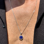 Blue Lapis Lazuli Bulgari Necklace - Sila Silver Jewelry