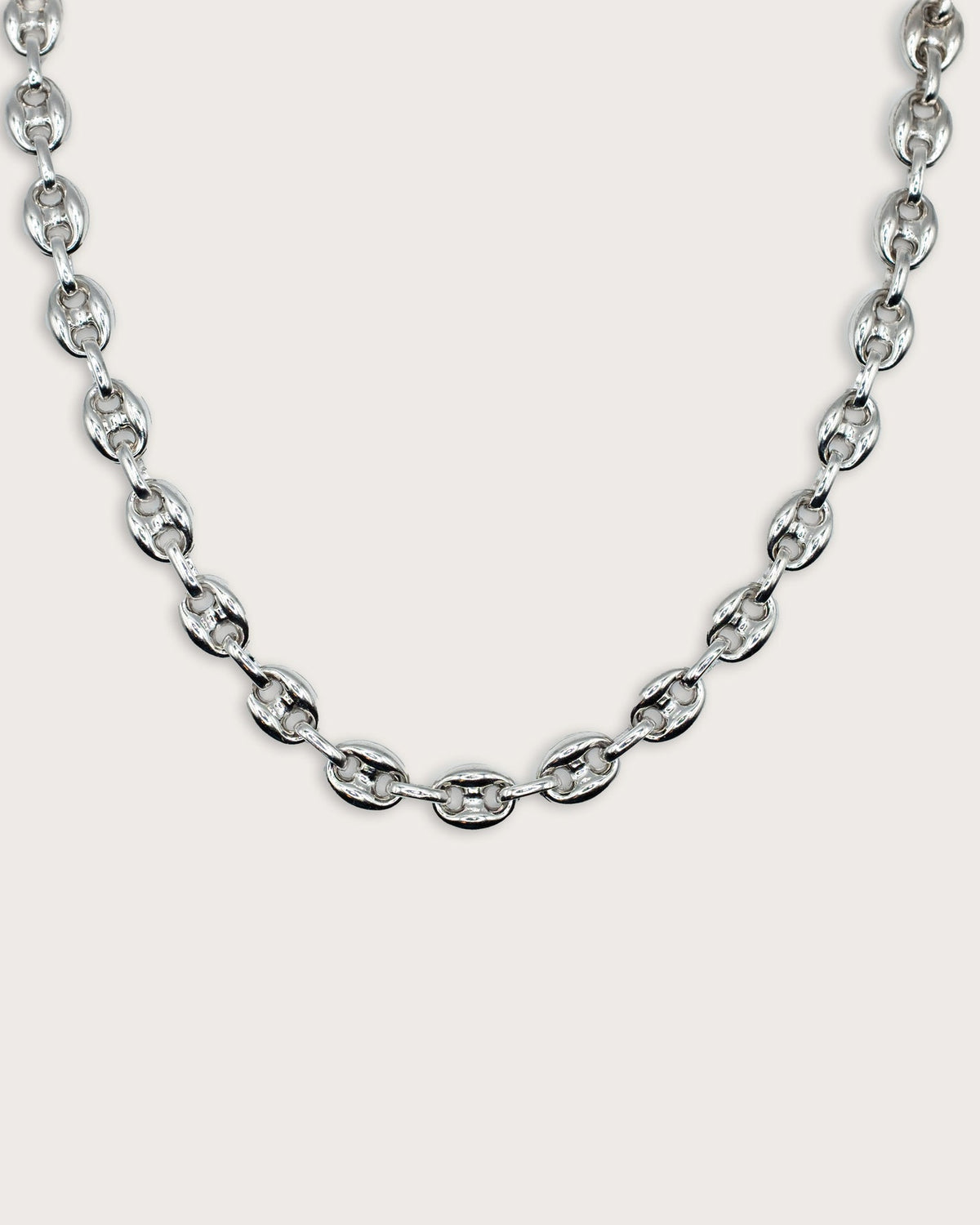 BOLD PUFF MARINER SILVER CHAIN-Pure Sterling Silver 925s-(60cm) - Sila Silver Jewelry