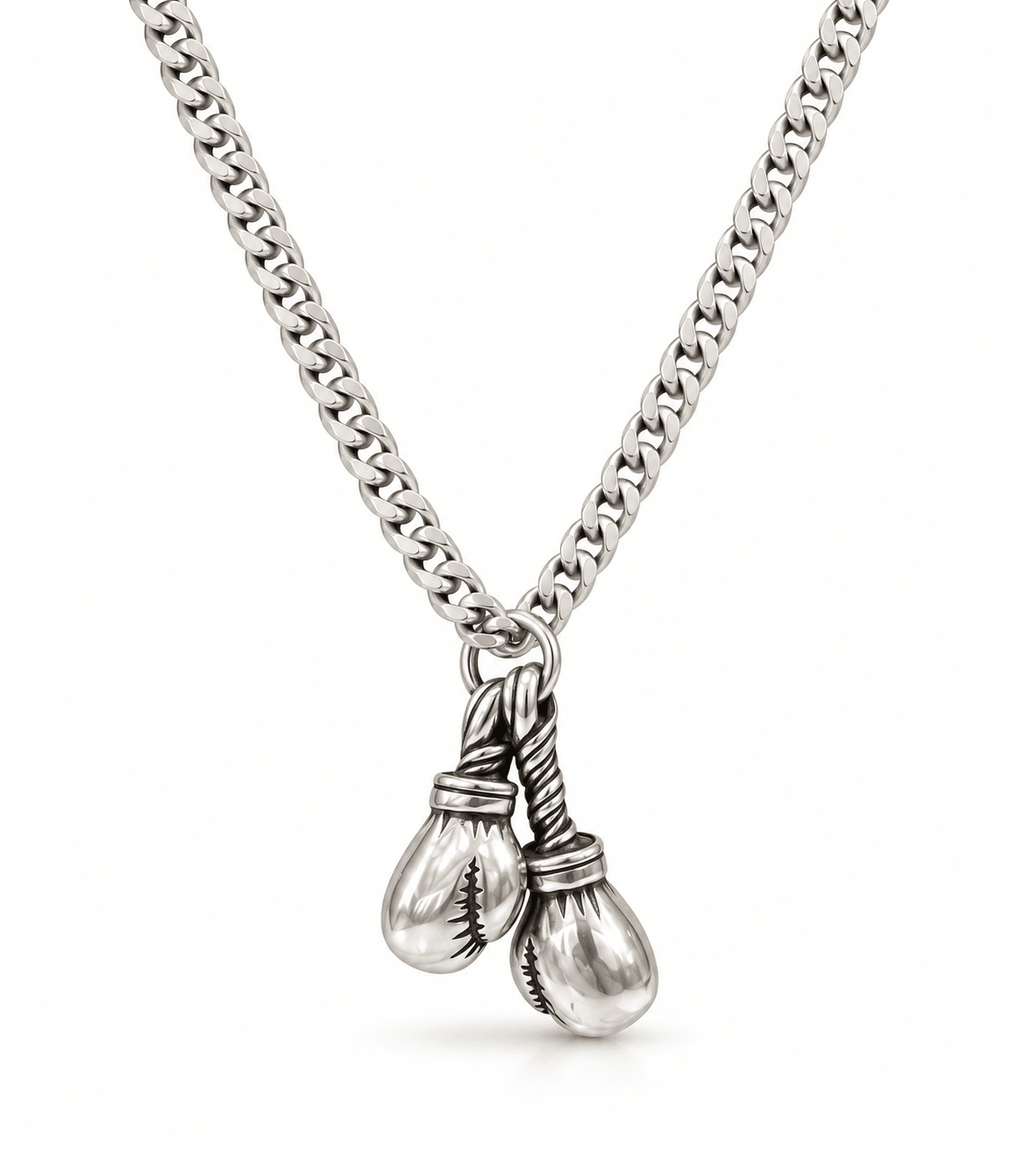 Boxing Necklace - Sterling Silver 925 - Sila Silver Jewelry