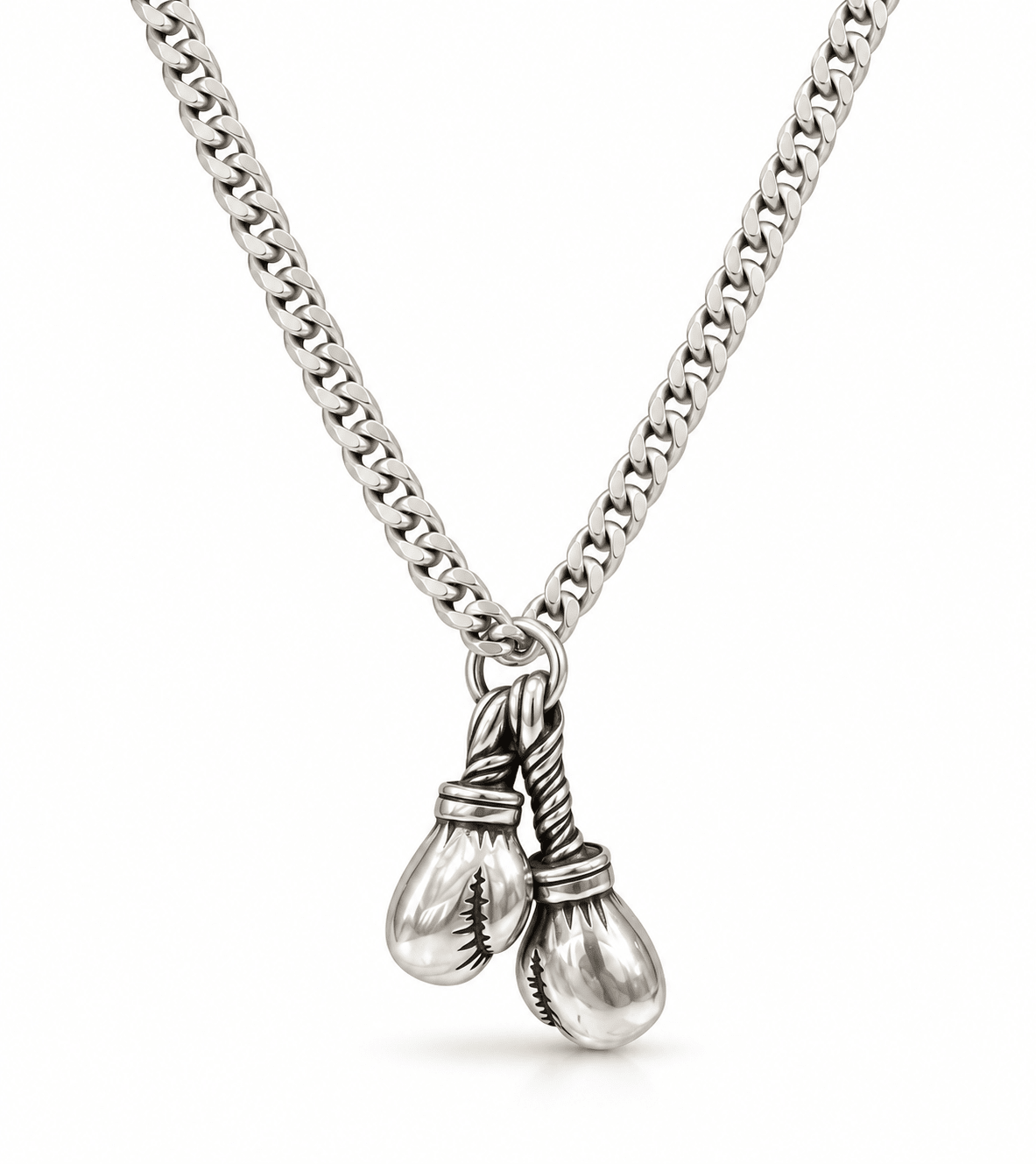 Boxing Necklace - Sterling Silver 925 - Sila Silver Jewelry