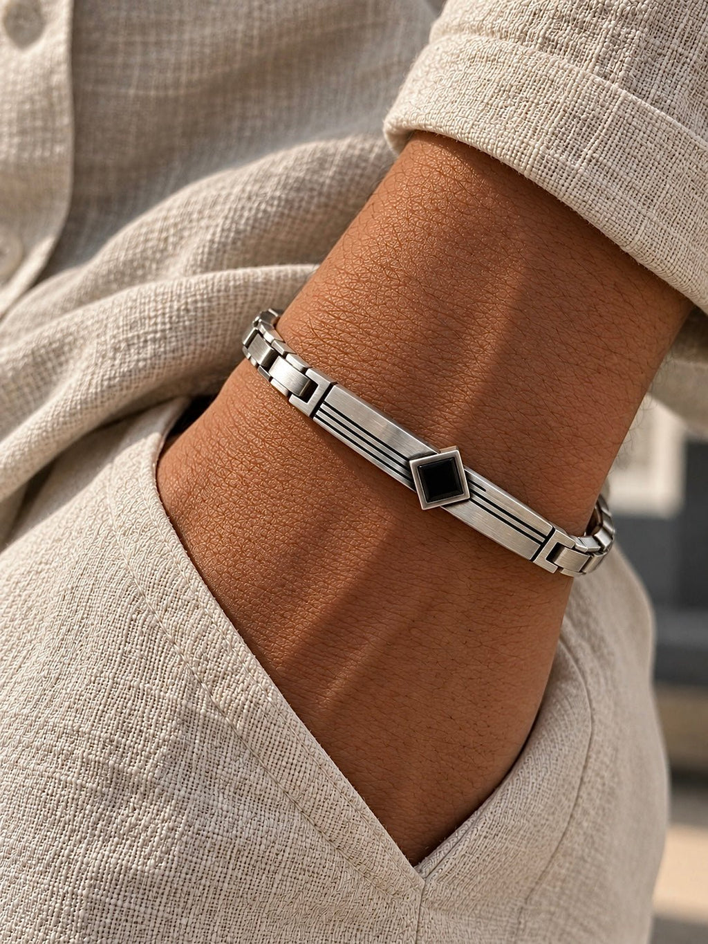 Caeser Bracelet - Sterling Silver 925 - Sila Silver Jewelry