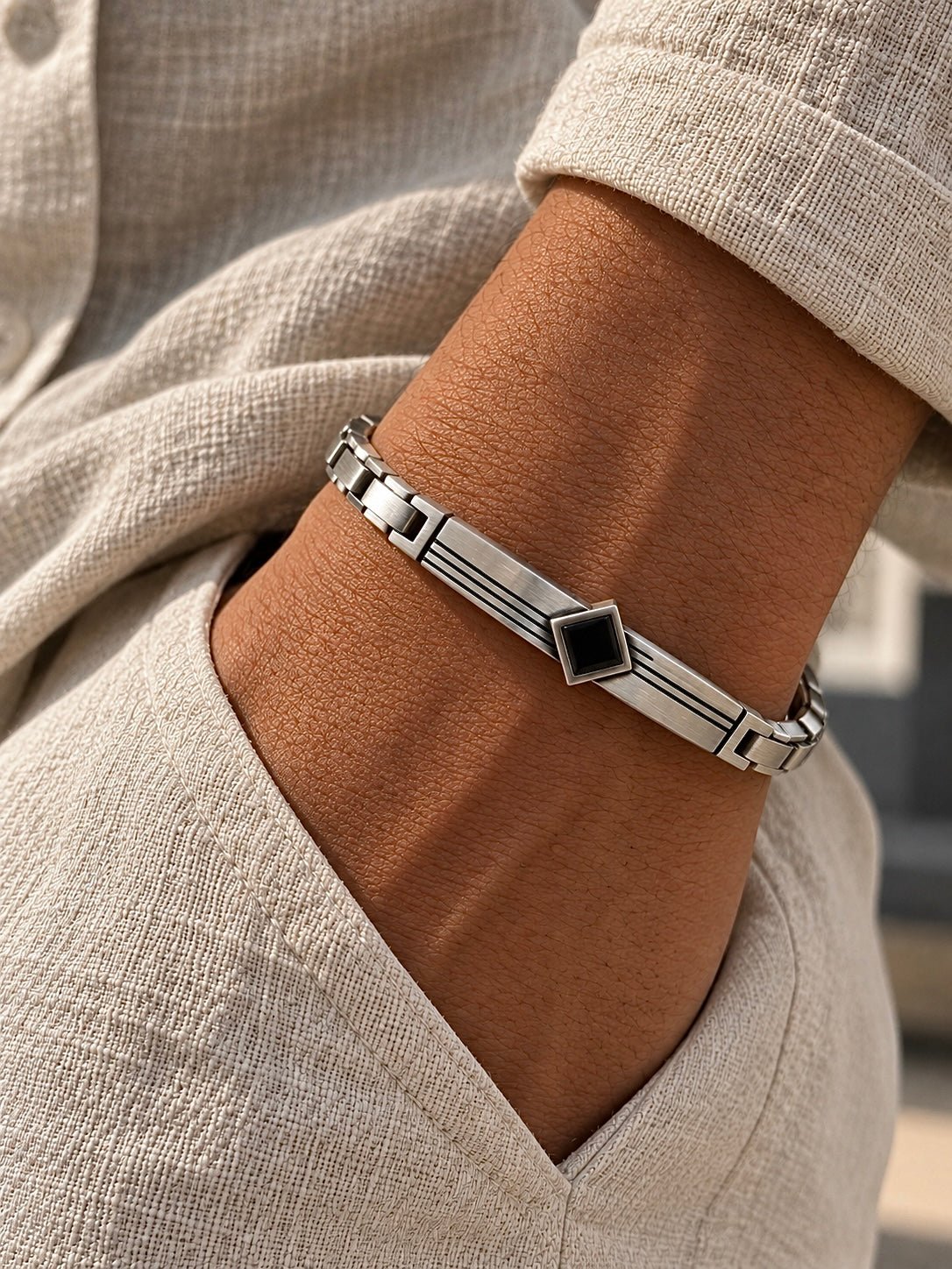 Caeser Bracelet - Sterling Silver 925 - Sila Silver Jewelry