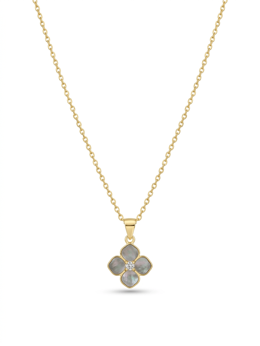 Clover Pearl Necklace - Sila Silver Jewelry