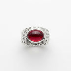 Crimson Forge Ring - S925 Sterling Silver - Sila Silver Jewelry