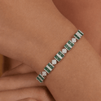 Emerald Mosaic Bracelet - Sila Silver Jewelry