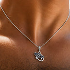 Eye of Horus Necklace -Pure Sterling Silver 925s - 60cm - Sila Silver Jewelry