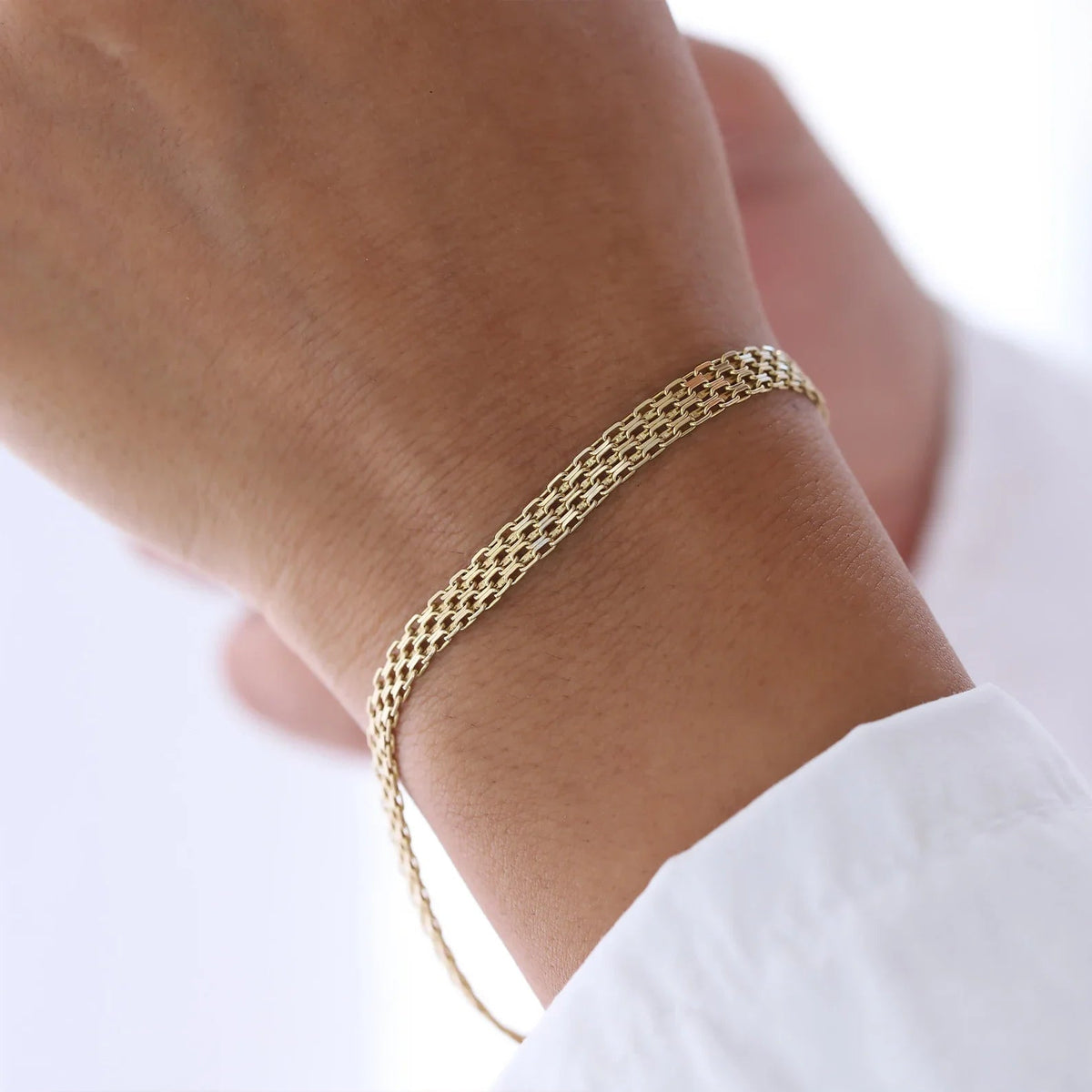 Gold Mesh Bracelet - Sila Silver Jewelry