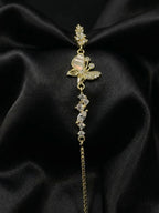 Golden Butterfly & Pearl Bracelet - Sila Silver Jewelry