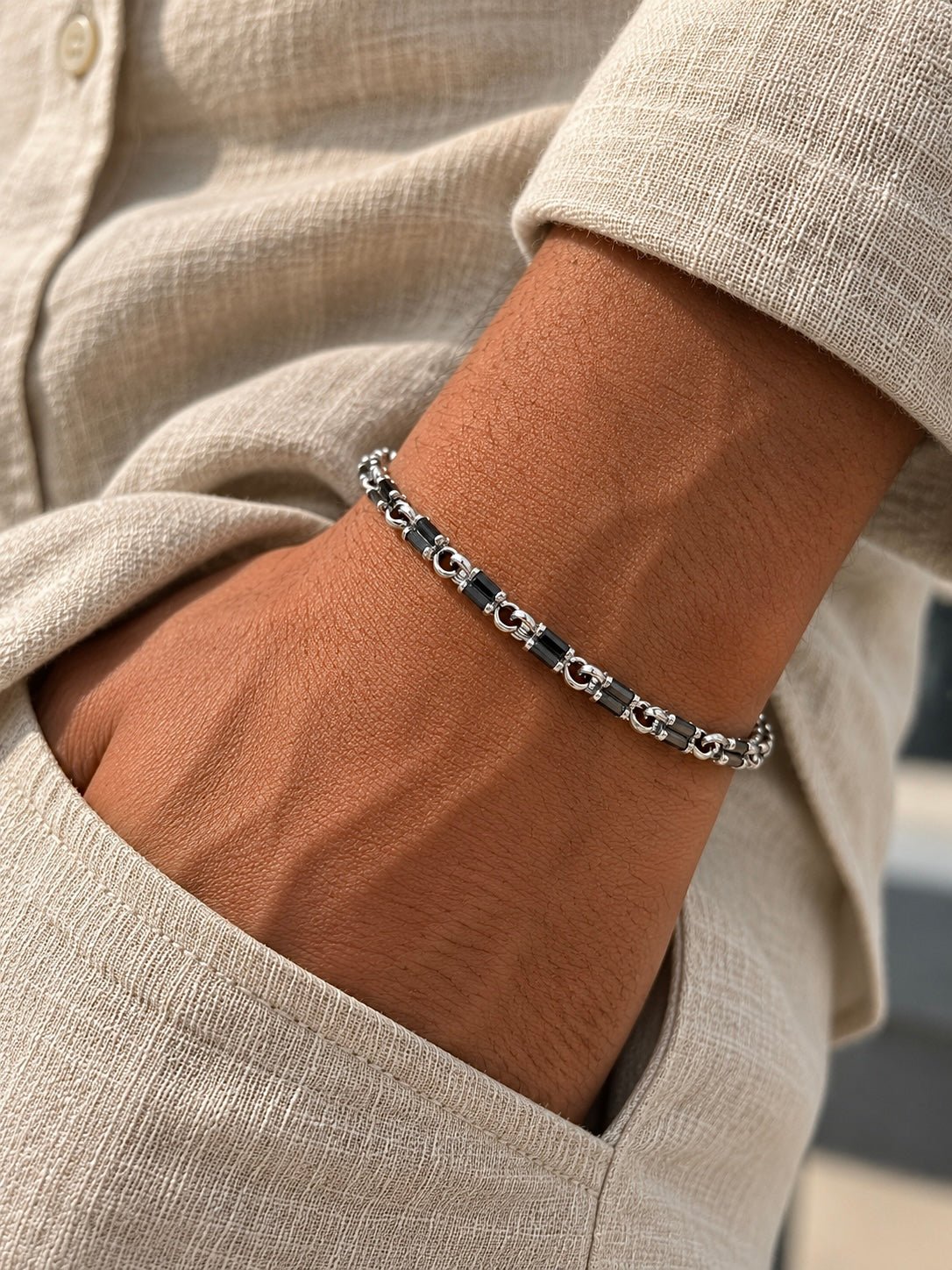 Gravity Bracelet - Sterling Silver 925 - Sila Silver Jewelry