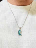 Green Half Star Necklace - Sila Silver Jewelry