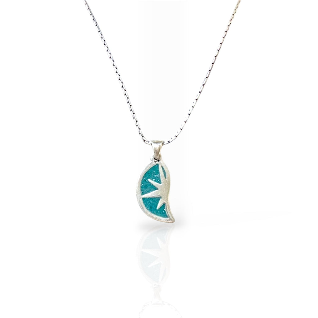Green Half Star Necklace - Sila Silver Jewelry
