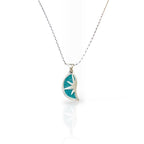 Green Half Star Necklace - Sila Silver Jewelry