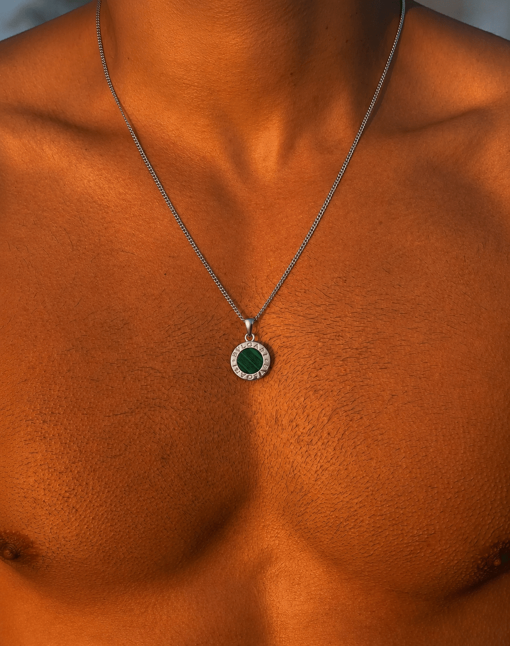 Green Malachite Bulgari Necklace - S925 Sterling Silver - Sila Silver Jewelry