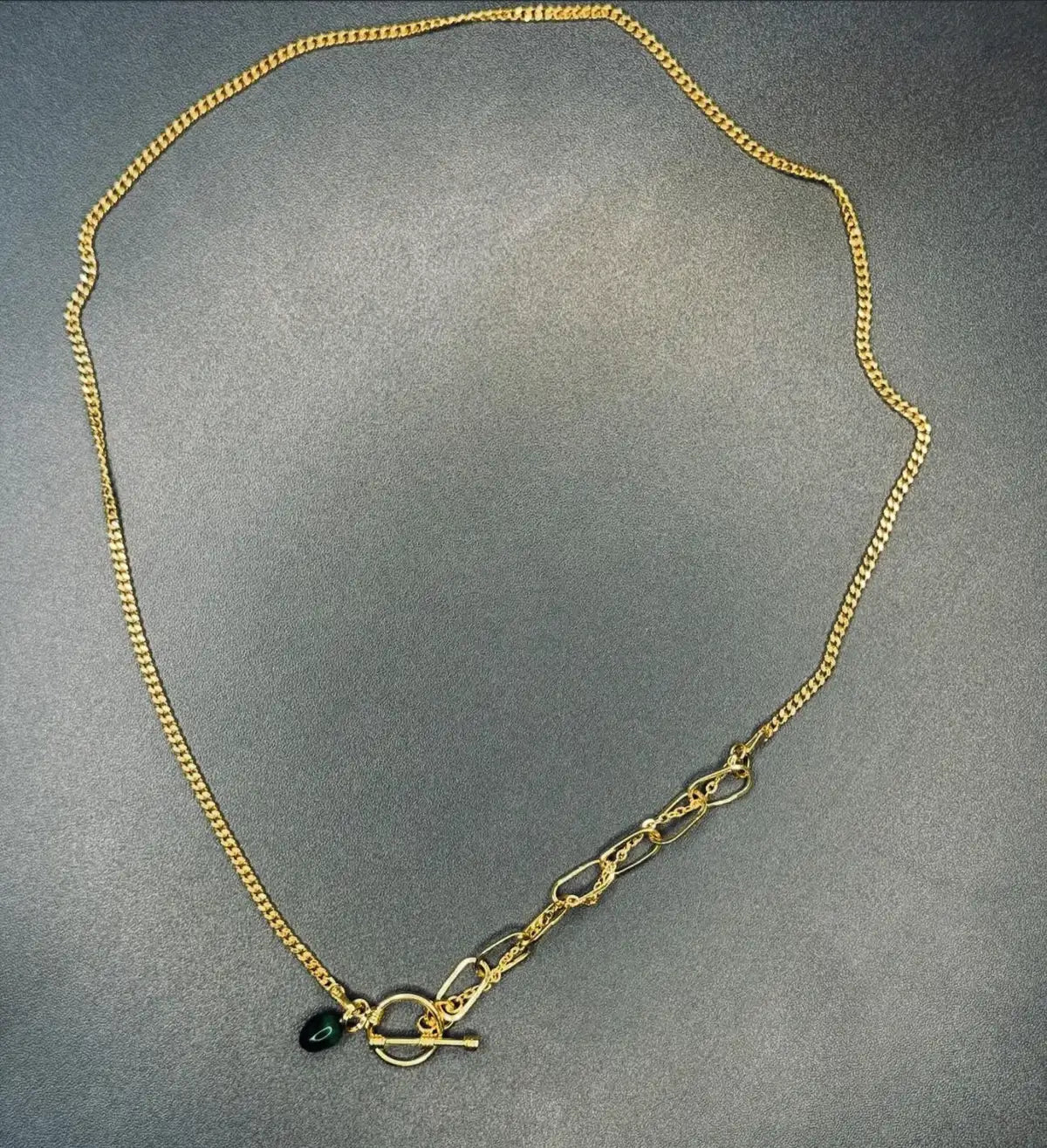 Green Tiger Eye Necklace - Sterling Silver 925s (55cm) - Sila Silver Jewelry