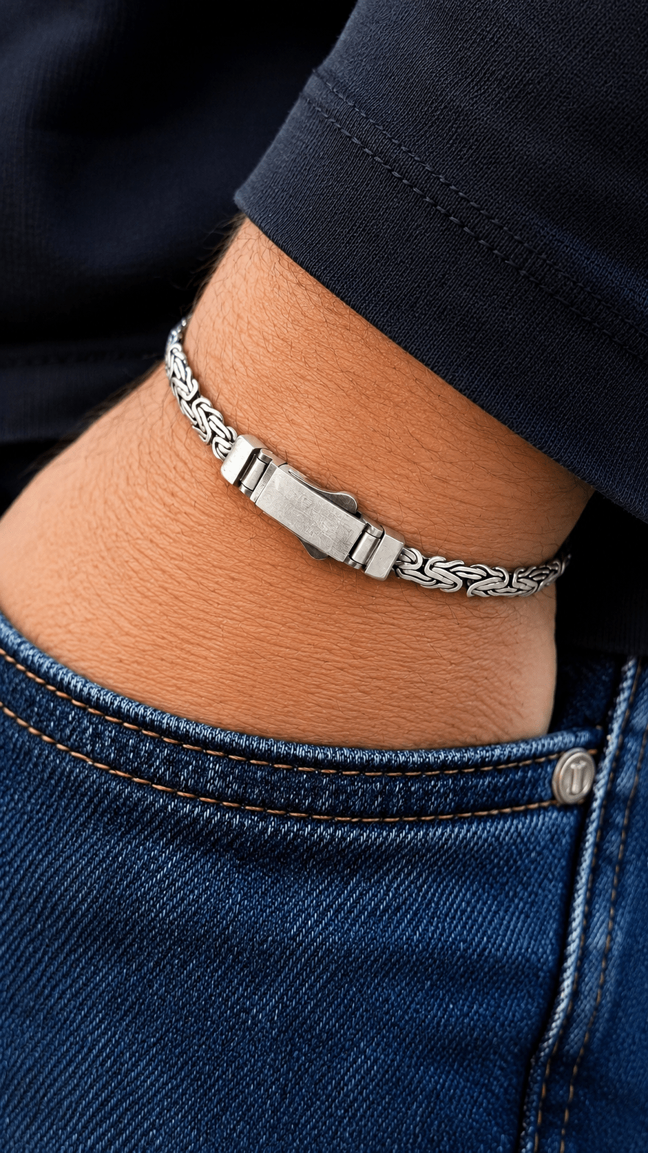 Imperial Byzantine Bracelet in Sterling Silver 925s - Sila Silver Jewelry