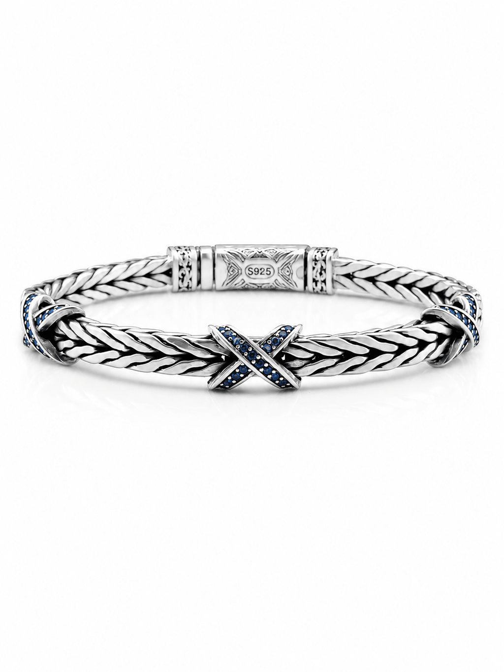 Infinity Sapphire Bracelet in Sterling Silver 925s - Sila Silver Jewelry