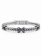 Infinity Sapphire Bracelet in Sterling Silver 925s - Sila Silver Jewelry