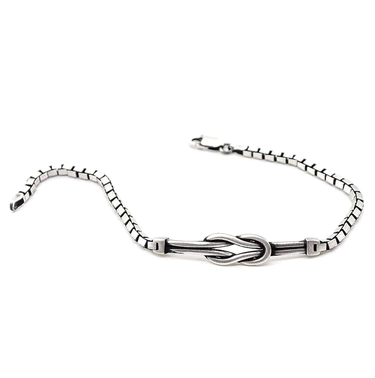Knot Link Bracelet - Sterling Silver 925 - Sila Silver Jewelry