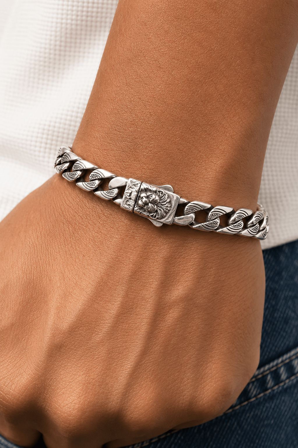 Lionheart Bracelet in Sterling Silver 925s - Sila Silver Jewelry