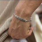 Midnight Arrow -S925 Sterling Silver Bracelet - Sila Silver Jewelry