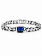 Midnight Sapphire Bracelet in Sterling Silver 925s - Sila Silver Jewelry