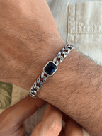 Midnight Sapphire Bracelet in Sterling Silver 925s - Sila Silver Jewelry