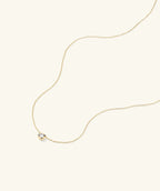 Minimal Round Zircon Necklace - Sila Silver Jewelry
