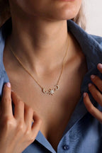 Moon And Stars Lariat Necklace - Sila Silver Jewelry