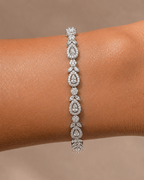 Multi Shape Zircon Silver Bracelet - Sila Silver Jewelry