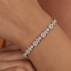 Multi Shape Zircon Silver Bracelet - Sila Silver Jewelry