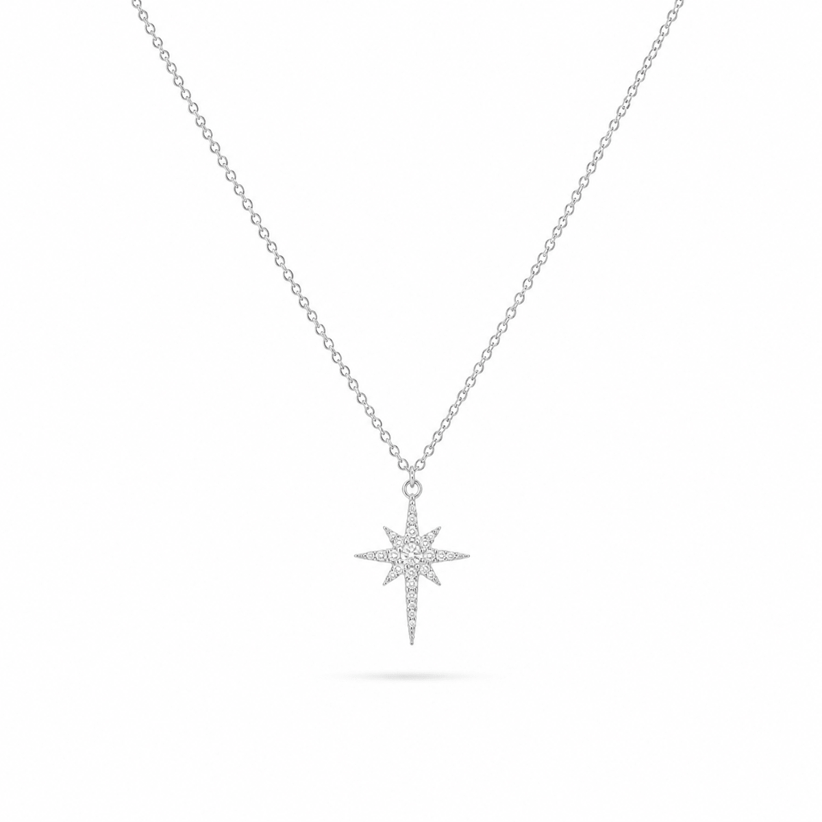 North Star Necklace -Pure Sterling Silver 925s-(55cm) - Sila Silver Jewelry