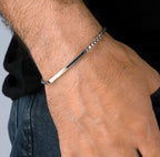Onyx Line -S925 Sterling Silver Bracelet - Sila Silver Jewelry