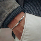 Onyx Line -S925 Sterling Silver Bracelet - Sila Silver Jewelry