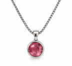 Pink Tourmaline Necklace - Sterling Silver 925 - Sila Silver Jewelry