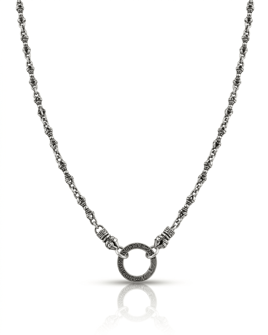 Royal Gothic Link Necklace - Sila Silver Jewelry