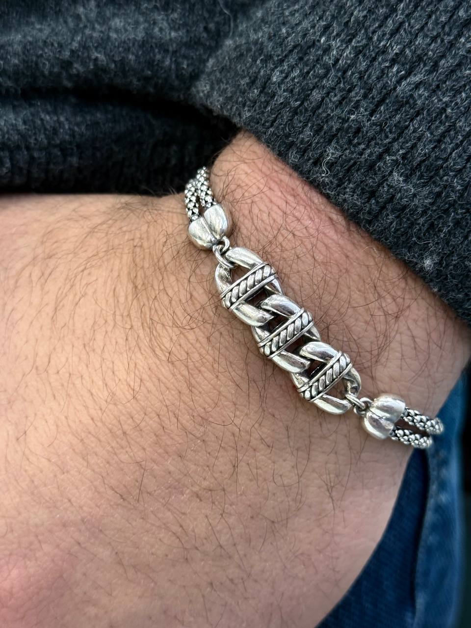 Structure Bracelet - Sterling Silver 925 - Sila Silver Jewelry