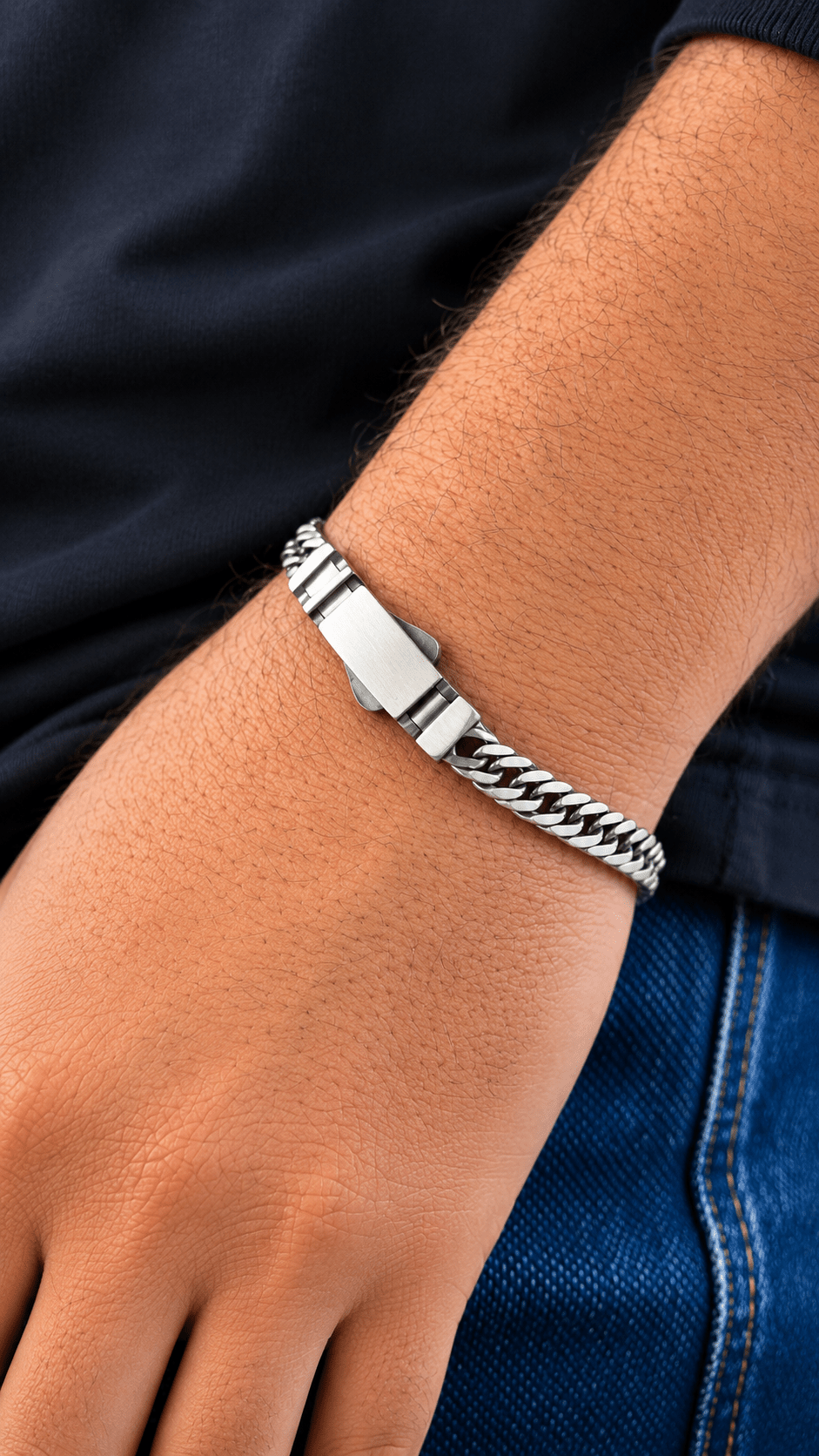 Titan Cuban Bracele in Sterling Silver 925s - Sila Silver Jewelry