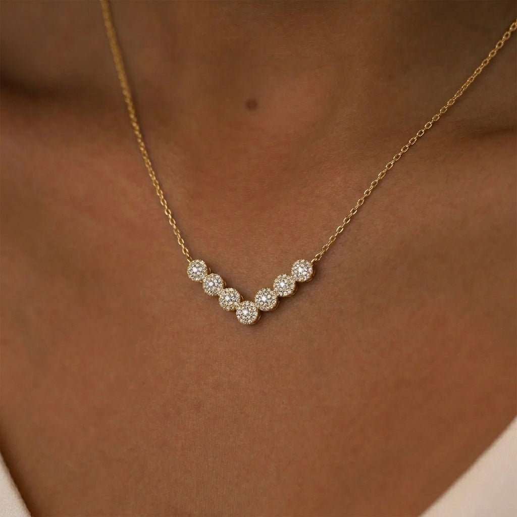 V-Glow Necklace - GOLD - Sila Silver Jewelry